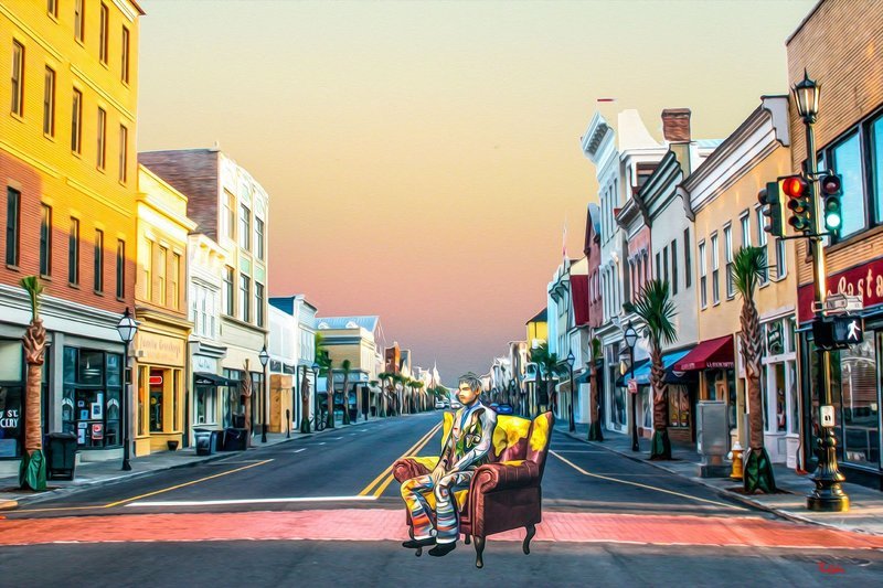 "Contemplation on King Street"