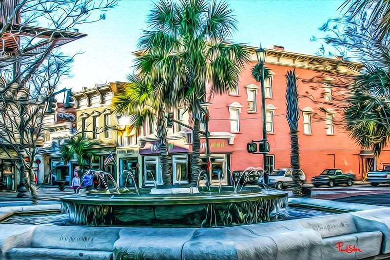 "Marion Square Fountain"