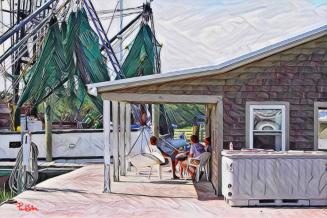 "Shem Creek Shrimper Family"