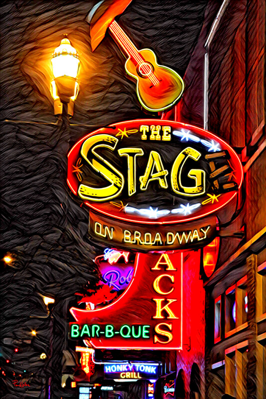 "Stag Nashville" Colorful Painter