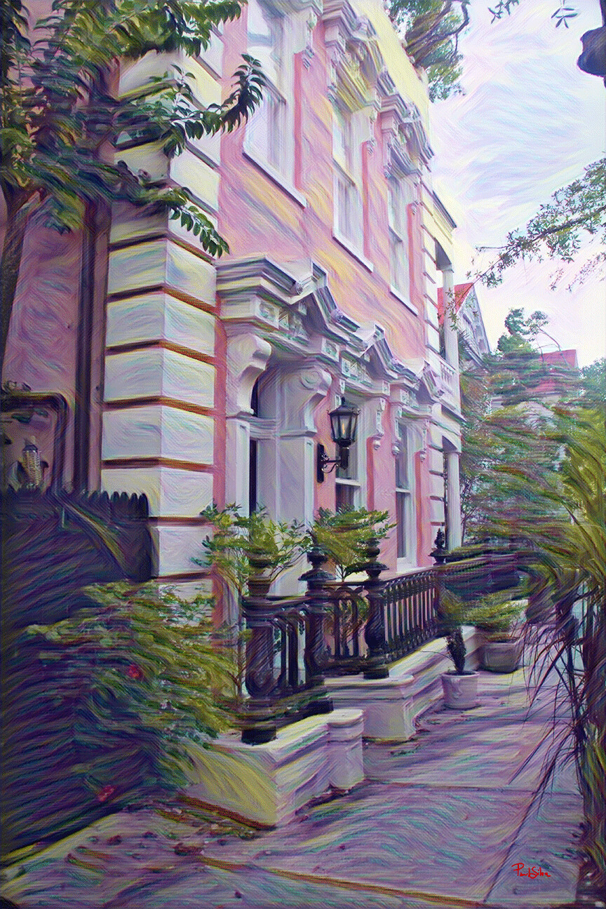 "Franklin Street Corner" Colorful Painter