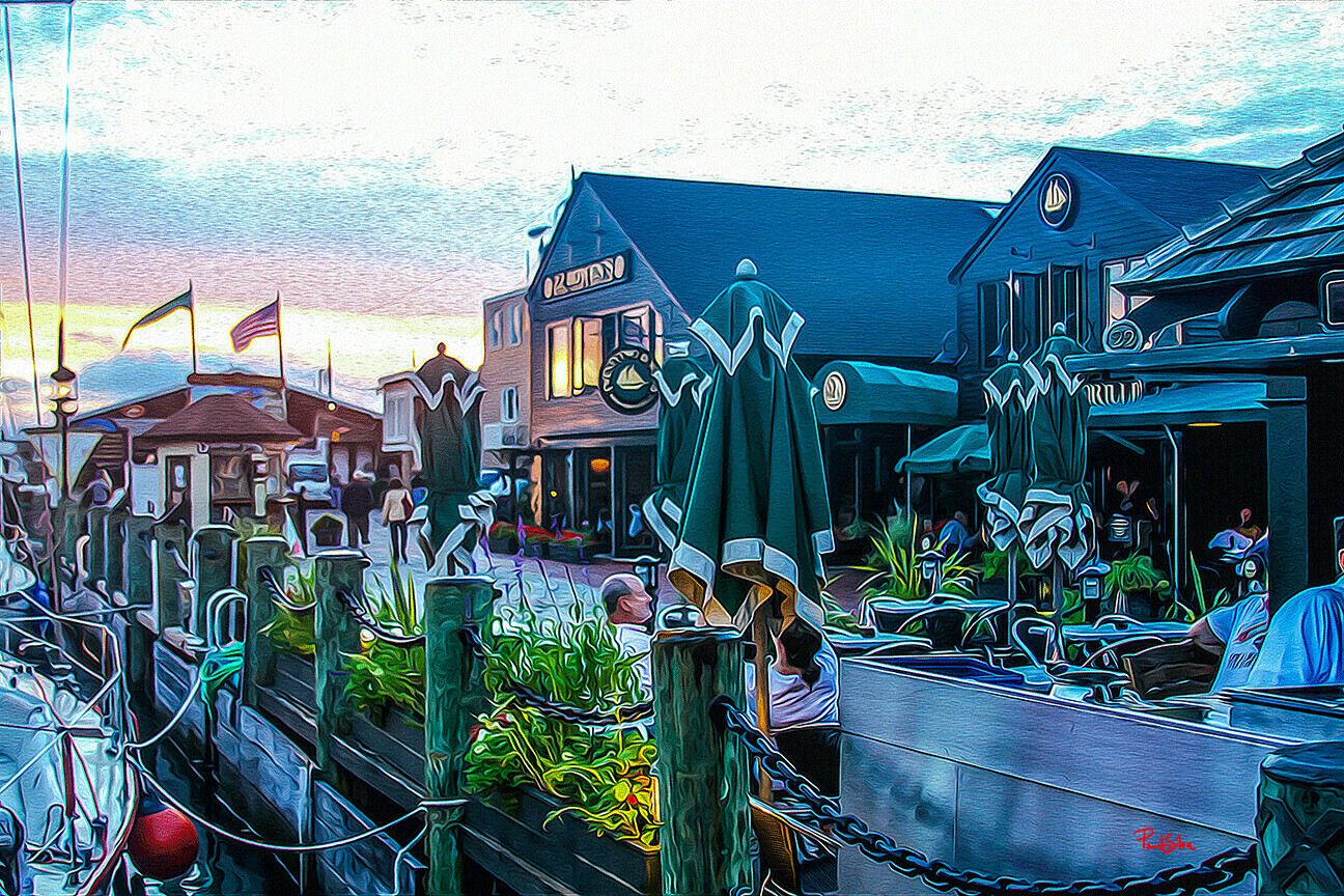 "Bowens Wharf" Colorful Painter Series