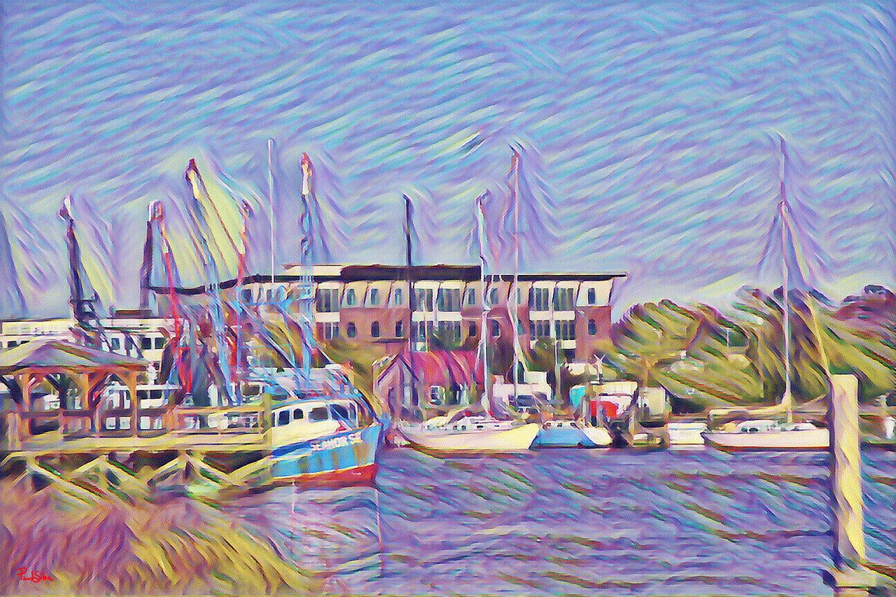 Vibrant Abstract Vibrant Abstract "Masts of Shem Creek"
