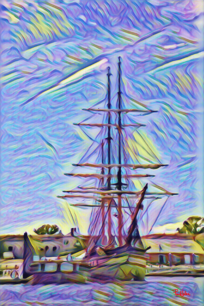 Vibrant Abstract Vibrant Abstract "Tall Ship"
