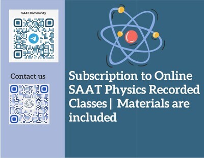 Subscription to Online SAAT Physics Recorded Classes | Materials are included