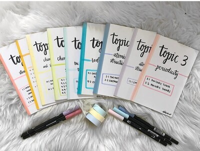 COMPLETE SET of IB Chemistry SL Revision Booklets (+ BONUS Option B BOOKLET)