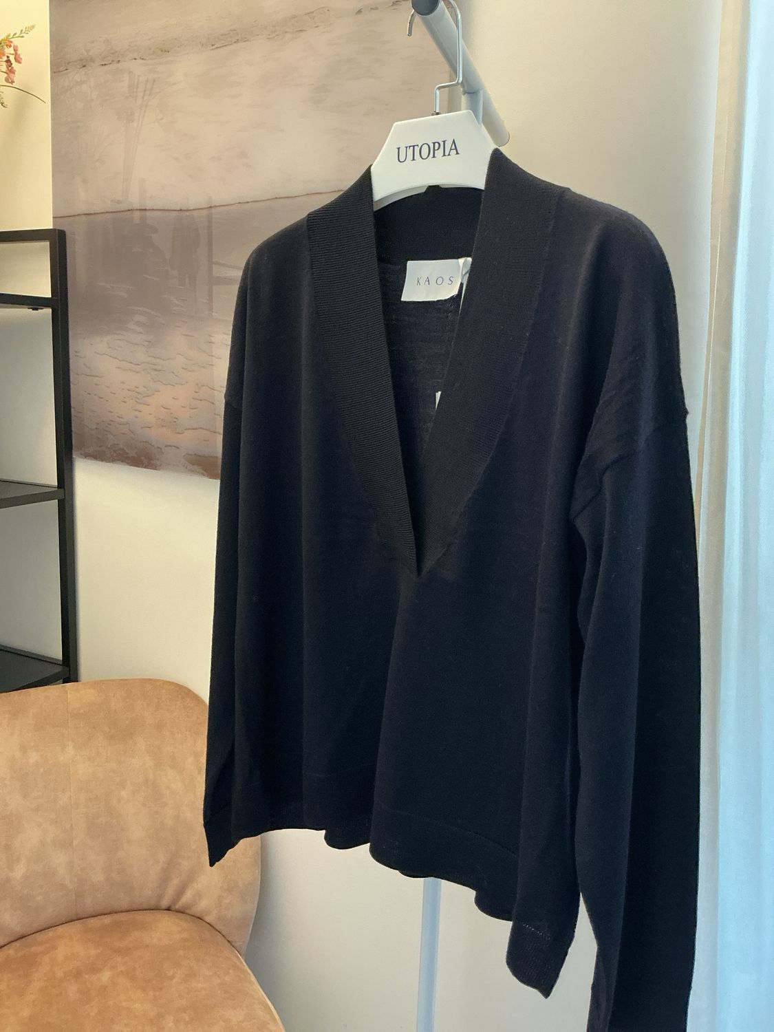 Trui Kaos - donkerblauw - V-hals - model RI1NT064