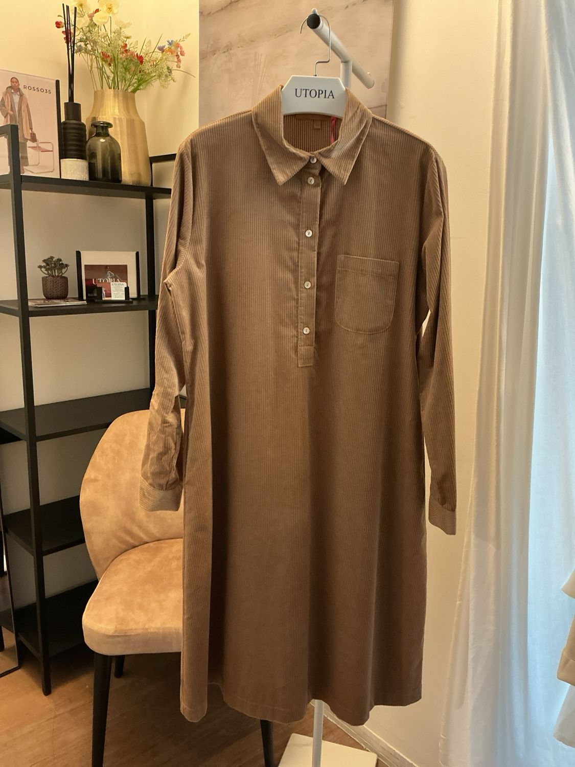 Kleed La Camicia - model 20184 -  Ribfluweel