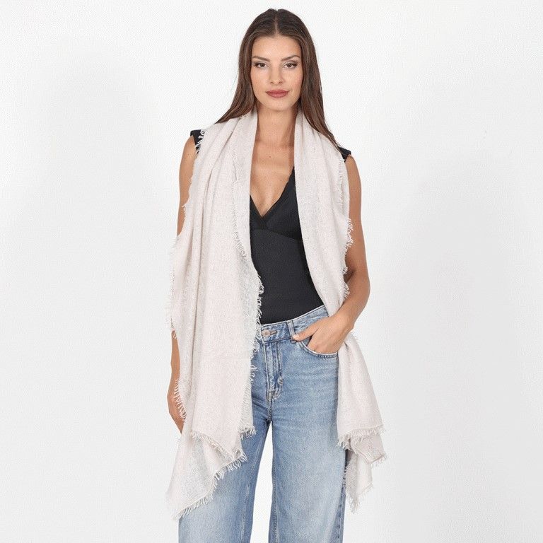 Sjaal  - Mala Alisha - model Salted - licht beige