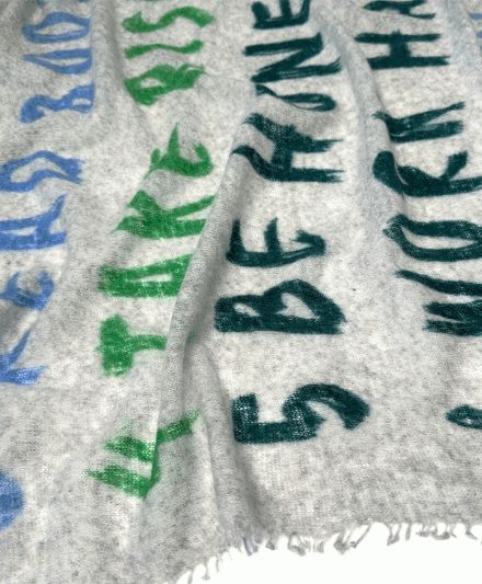 Sjaal  - Mala Alisha - model Letters grijs/groen