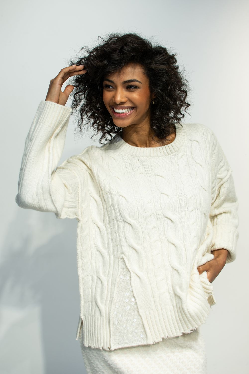 Pull 36003 Ecru Margittes