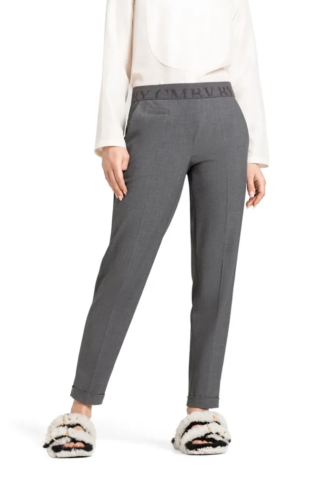 Cambio - Kim grijze krijtstreep broek