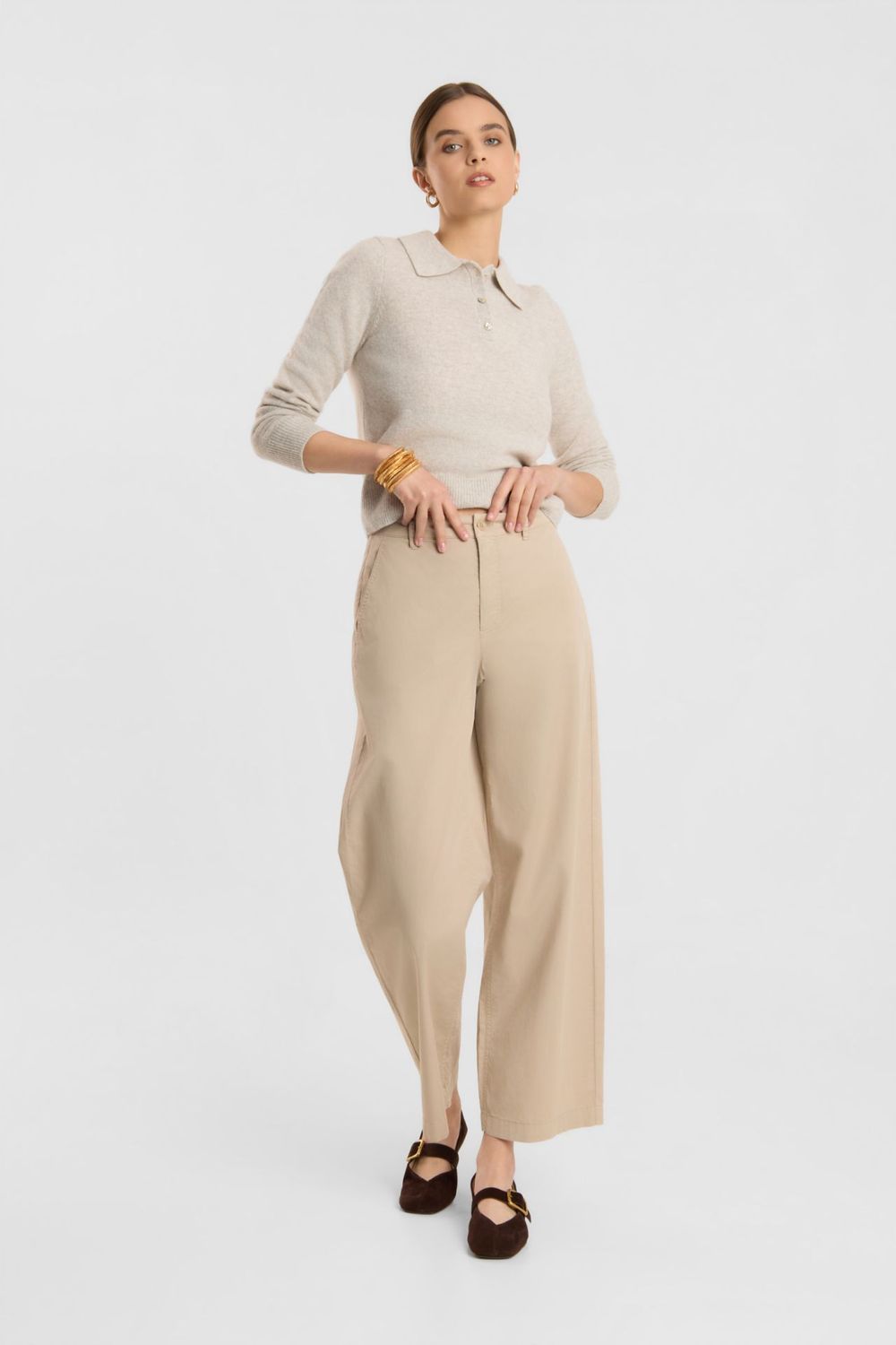 Broek Yuki Ecru 50551-9623-320 Raffaello Rossi