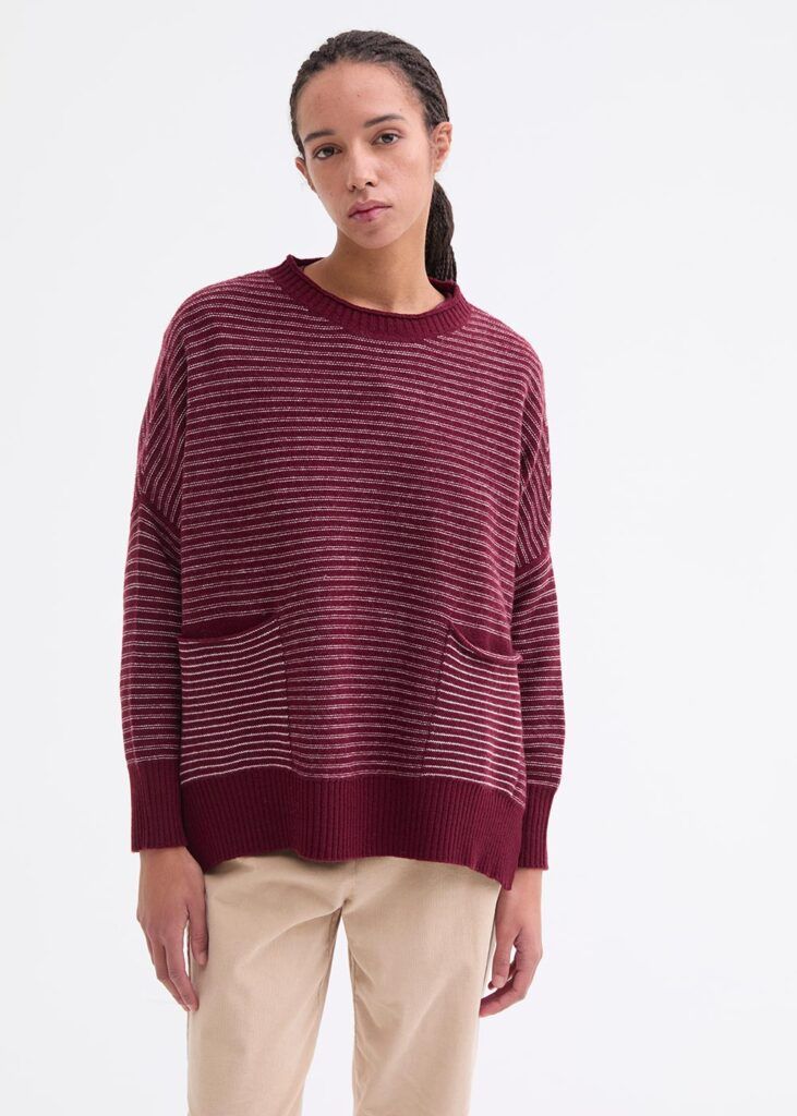 Trui S7747MG  Navy- Rosso35