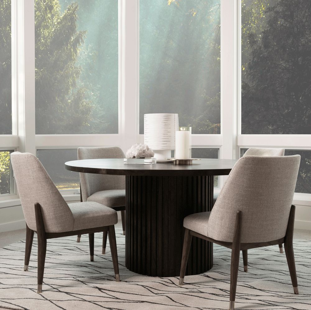 Bradley 60&quot; Rnd Dining Table, Finish: Aged Ash