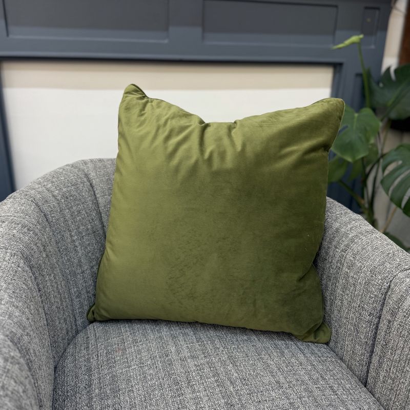 Green Velvet 23&quot; Throw Pillow