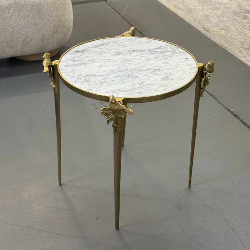 Marble/Gold Large Accent Table