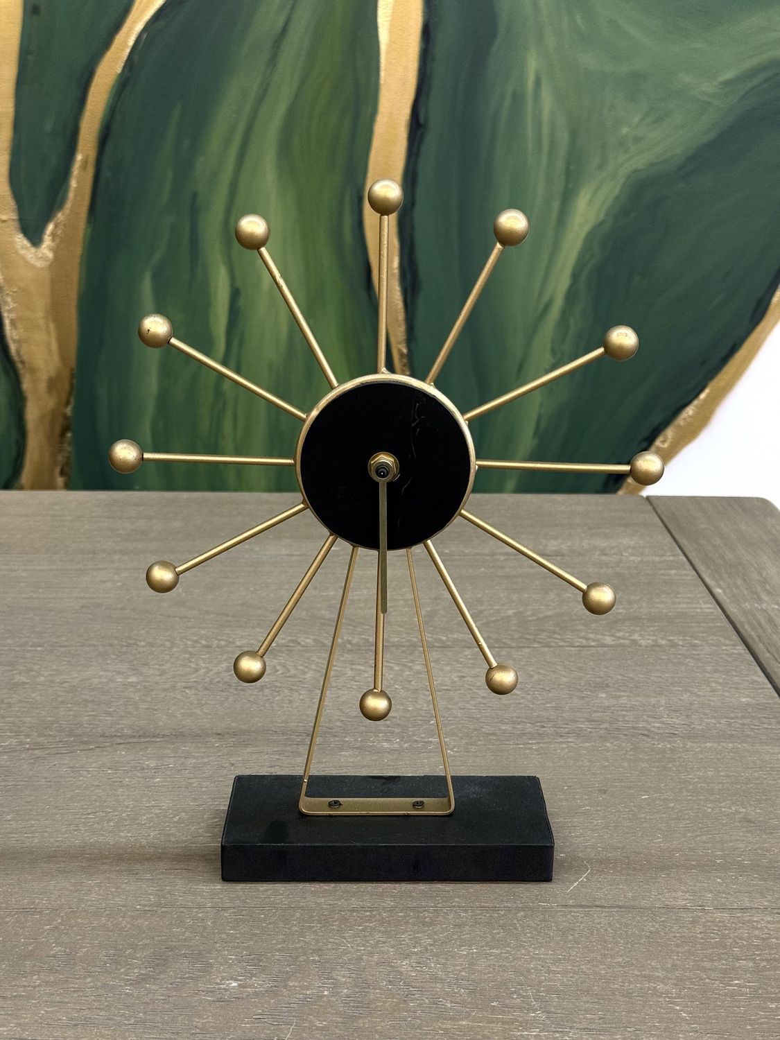 Gold Pom Clock