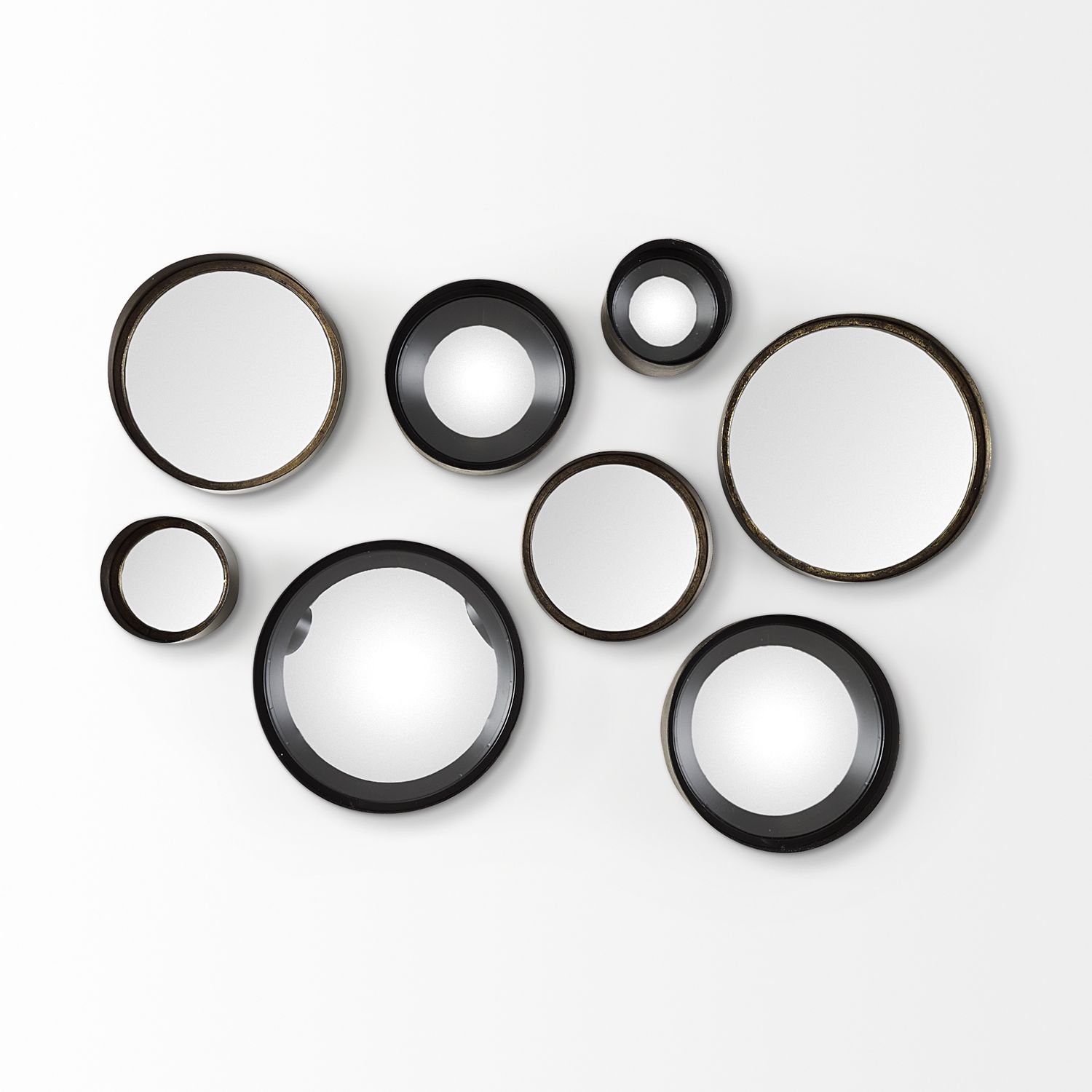 Aromaticum Brown Metal Mirrors (Set of 8)
