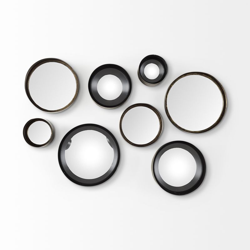 Aromaticum Brown Metal Mirrors (Set of 8)