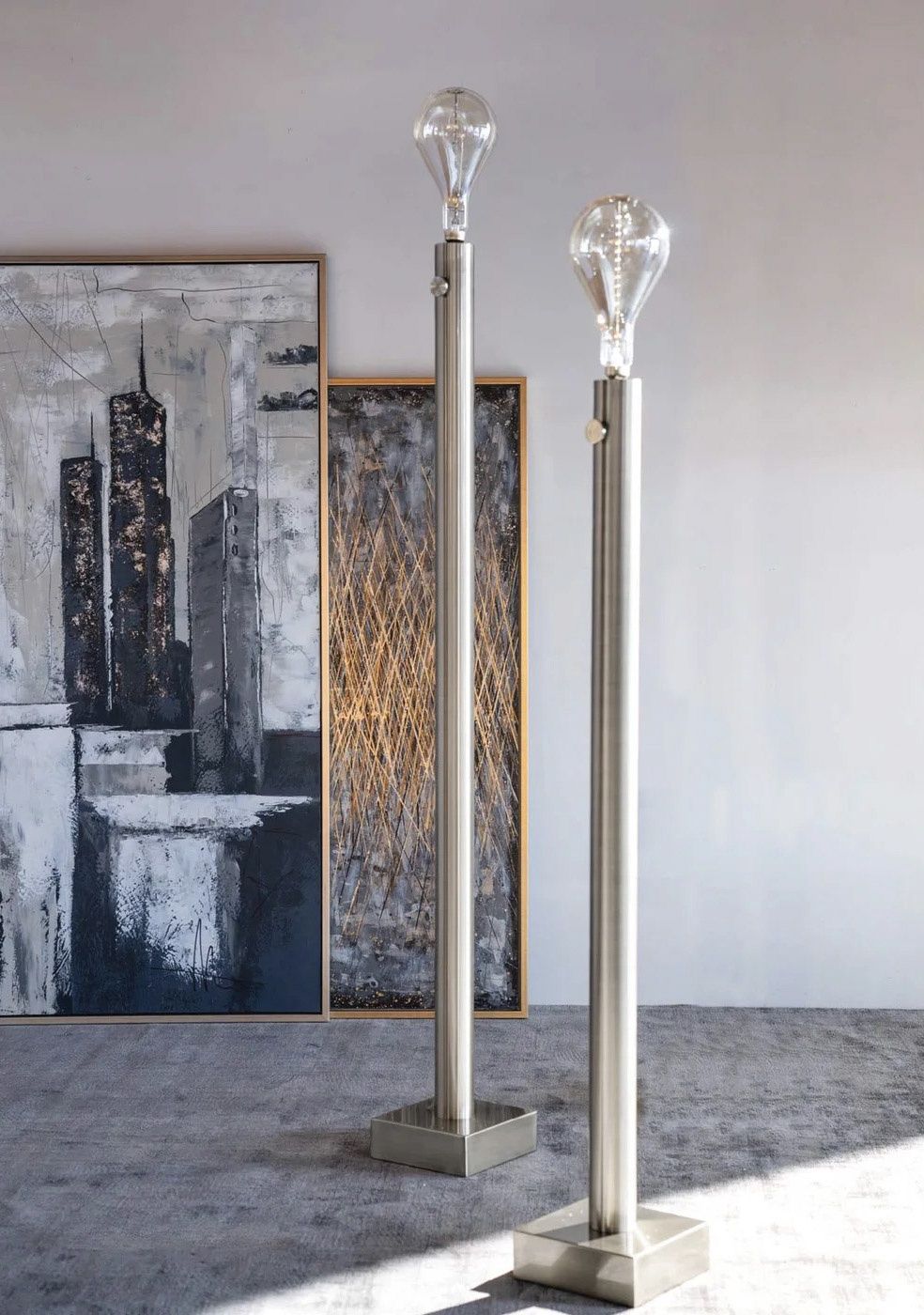 Barclay Nickel Floor Lamp, Size: 32&quot;
