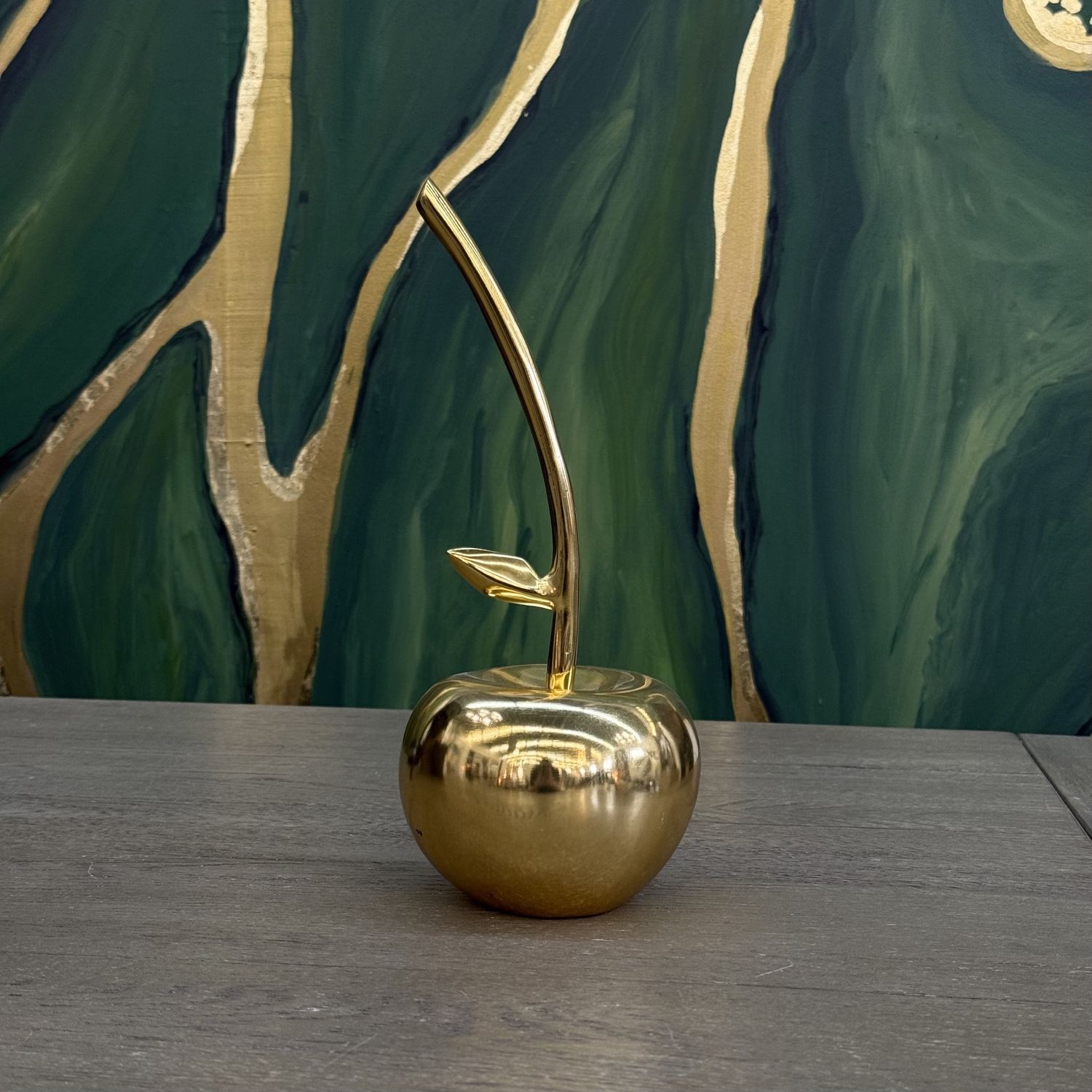 Gold Cherry Sculpture