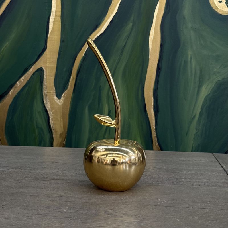 Gold Cherry Sculpture