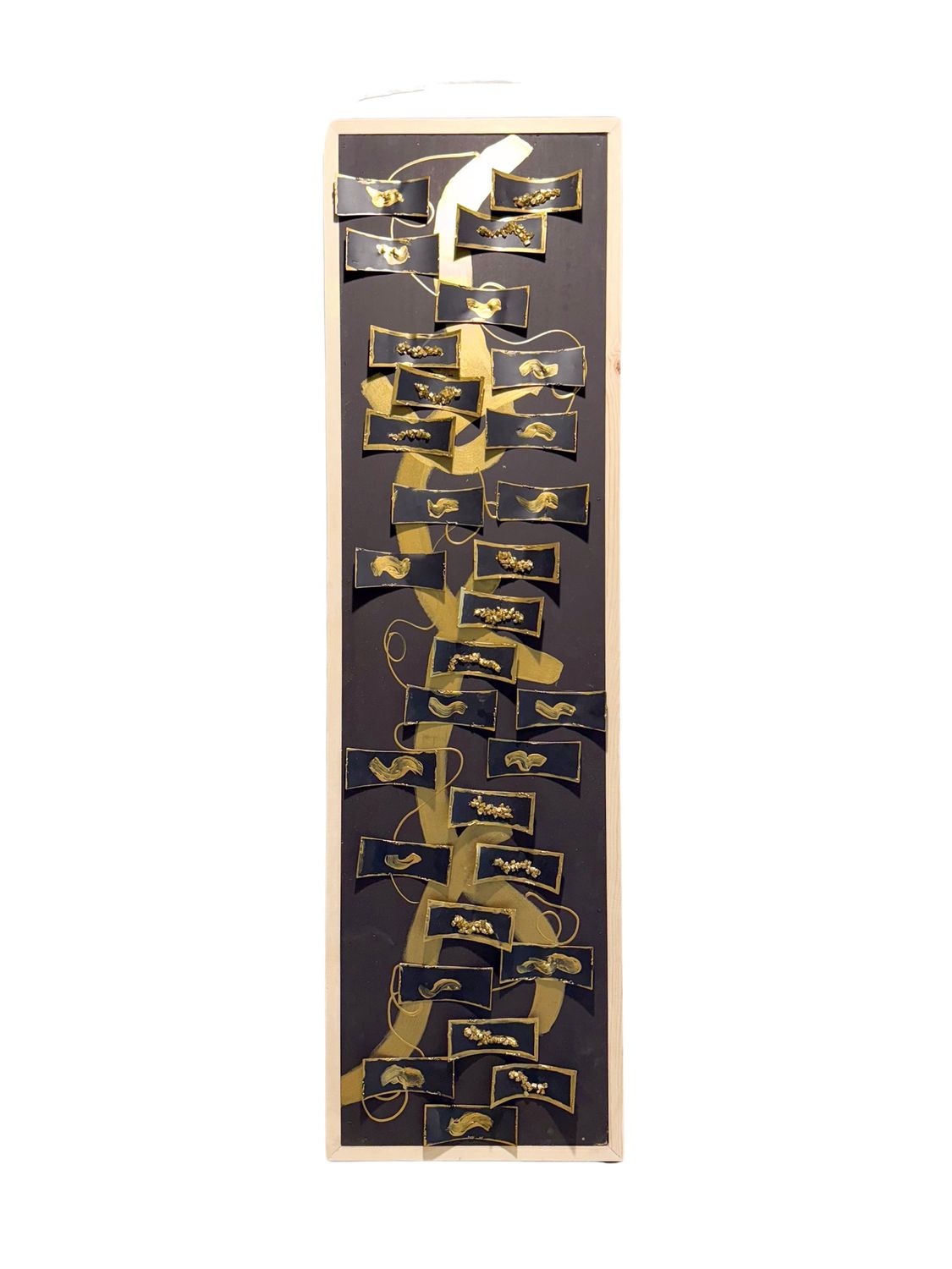“Adorned In Gold” 14.5”x50.5” Textural Art