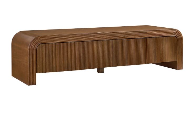 Waterflute 68&quot; Fluted TV Stand in Walnut