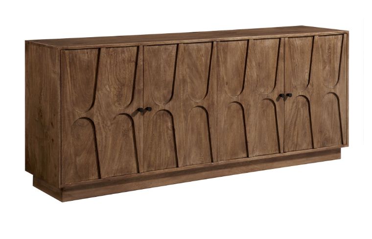 Veda 72&quot; Mango Wood Sideboard Cabinet in Walnut