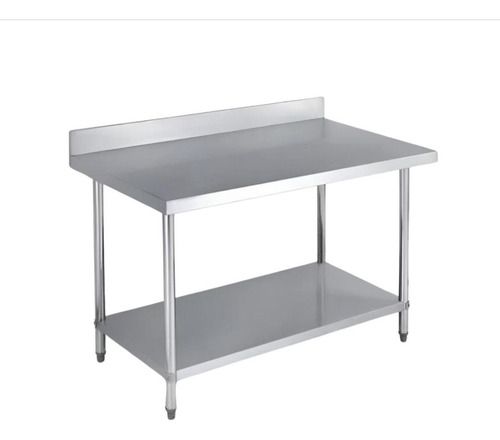Mesa De Trabajo De Acero Inoxidable De 120 Cm Con Zócalo