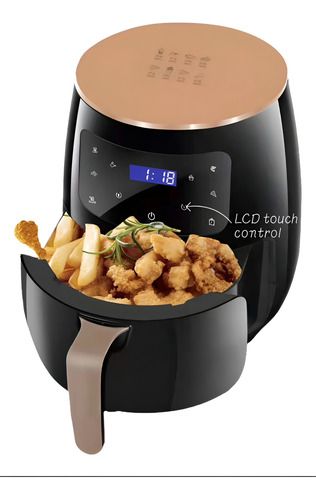 Freidora De Aire Sin Aceite 6 Litros Air Fryer Silver Crest Negro