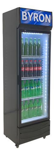 Heladera Vitrina Botellero Vertical Comercial 300 Litros Negro