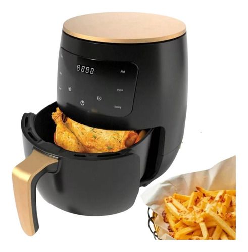 Freidora De Aire Sin Aceite 6 Litros Air Fryer Silver Crest Negro