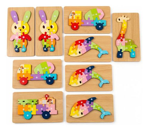 Puzzle De Madera Infantil Rompecabezas Varios Modelos