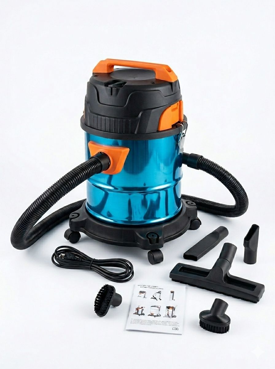 Aspiradora De Tacho 20 Litros 1200 W aspira en Seco y Húmedo ideal para comercios y hogar