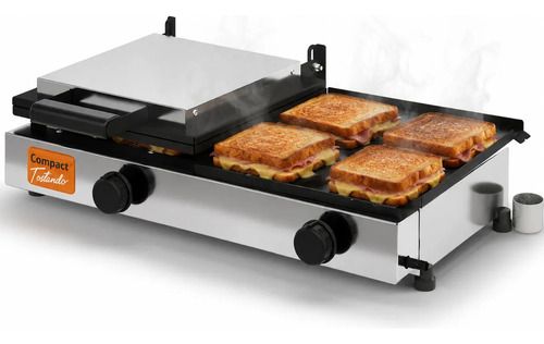 Sandwichera A Gas 60 Cm Con Prensa Tostando Brasil Gris