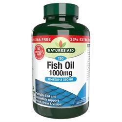 Natures Aid Fish Oil 1000mg 90+30 Free