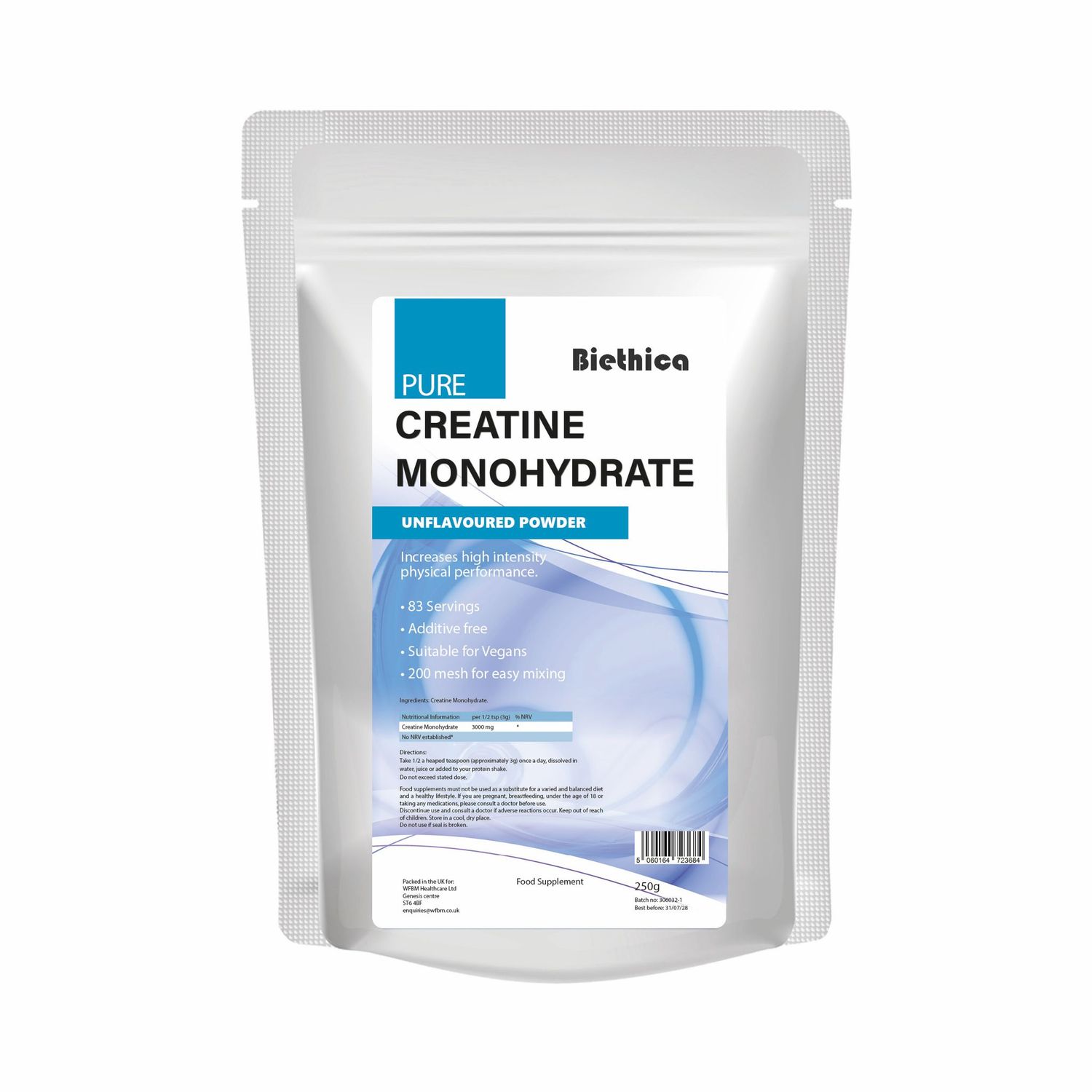 Biethica Creatine Monohydrate 250g