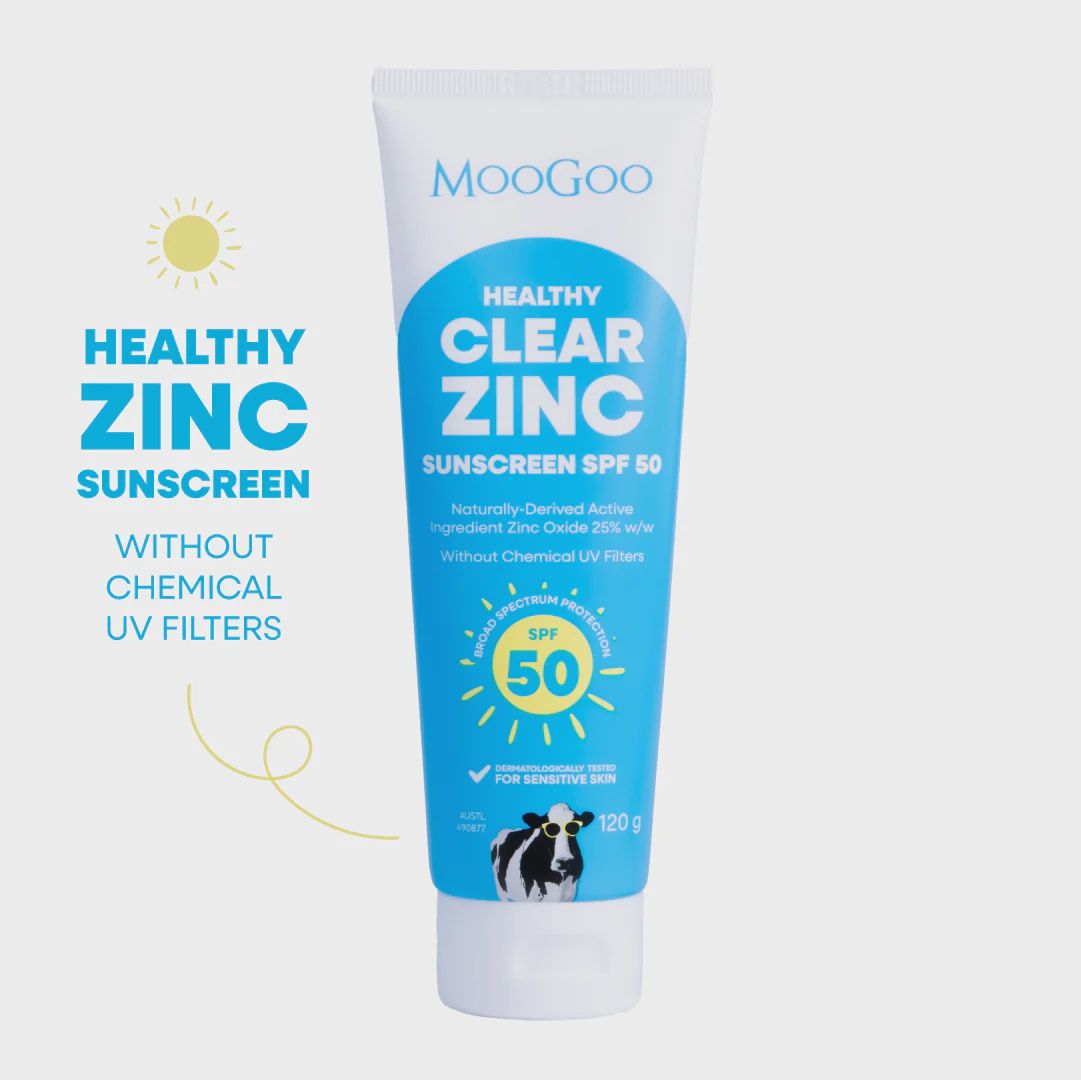 MooGoo Clear Zinc Sunscreen SPF 50 120g