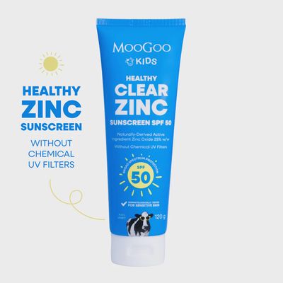 MooGoo Kids Clear Zinc Sunscreen SPF 50 120g