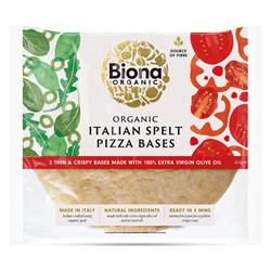 Biona Organic Italian Spelt Thin &amp; Crispy Pizza Bases 260g