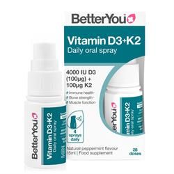 BetterYou Vitamin D3 4000iu + K2 Max Strength Oral Spray