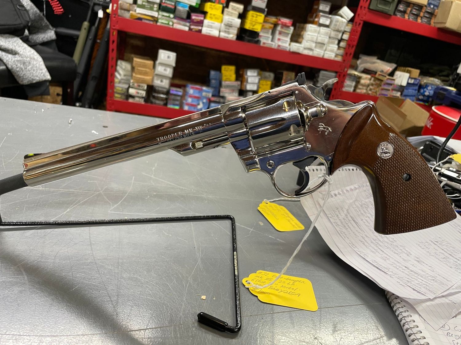 Colt Trooper MK III. 22 LR, 8 inch, Nickel, 1980, Excellent