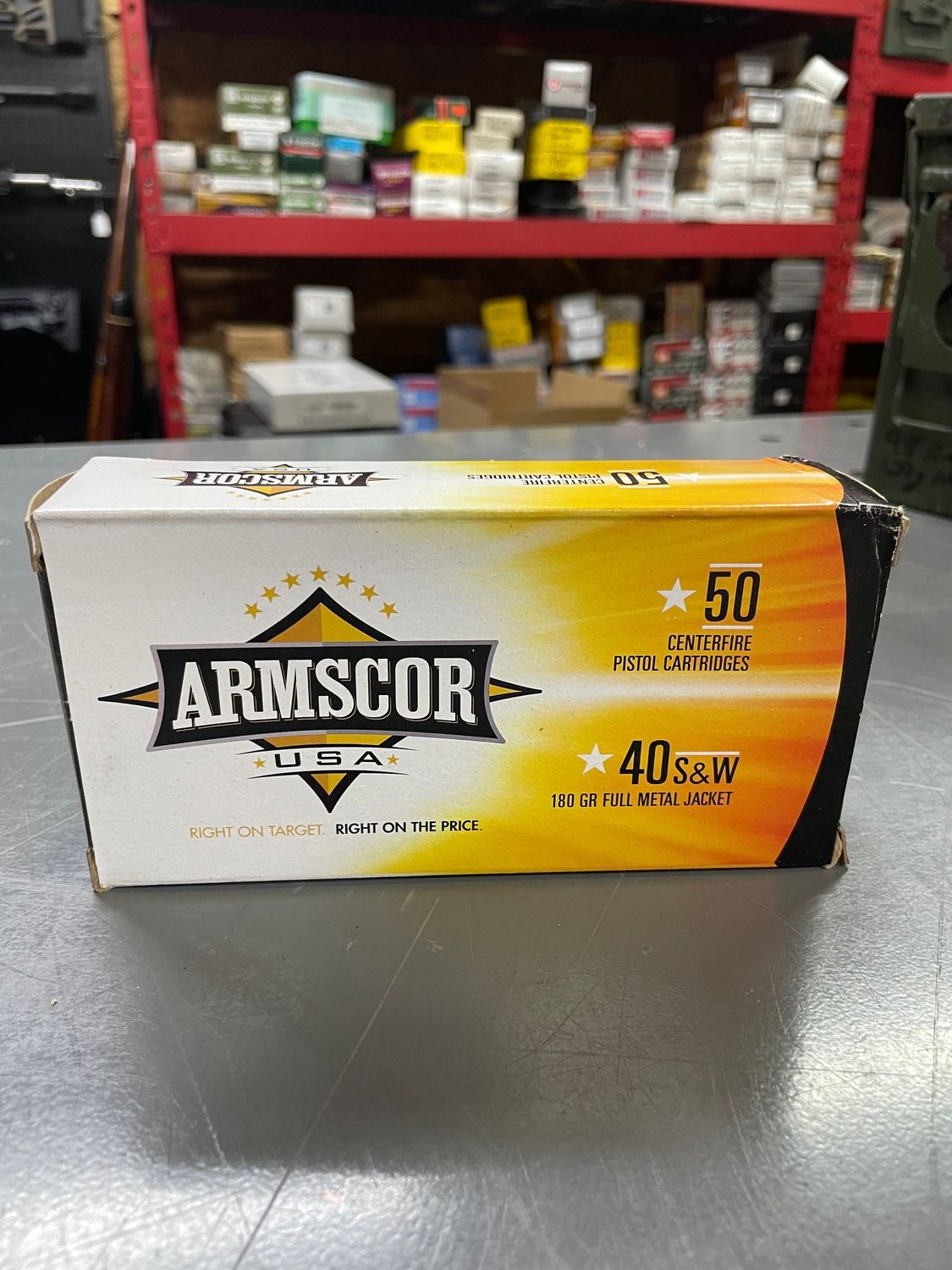 Armscor 40 S&W, 180gr FMJ. 50/box