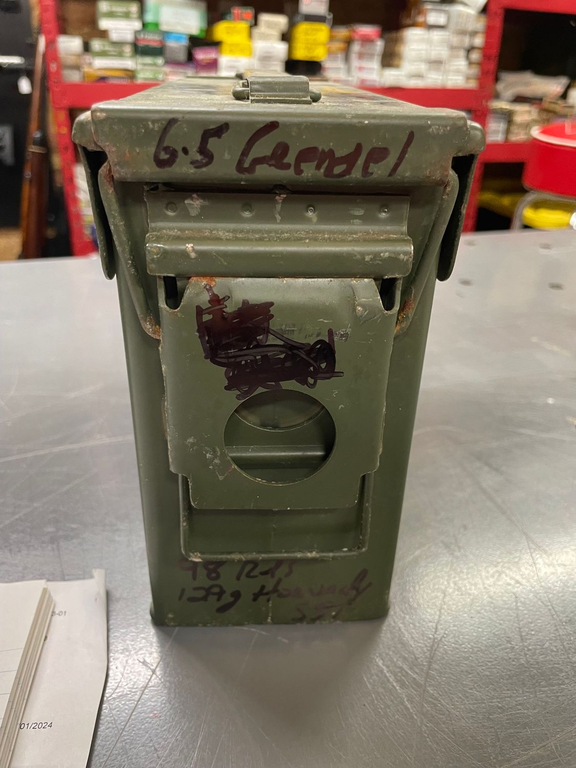 Hornady 6.5mm Grendel, 129gr SST. 98 Rounds, new ammo, loose packed, includes can