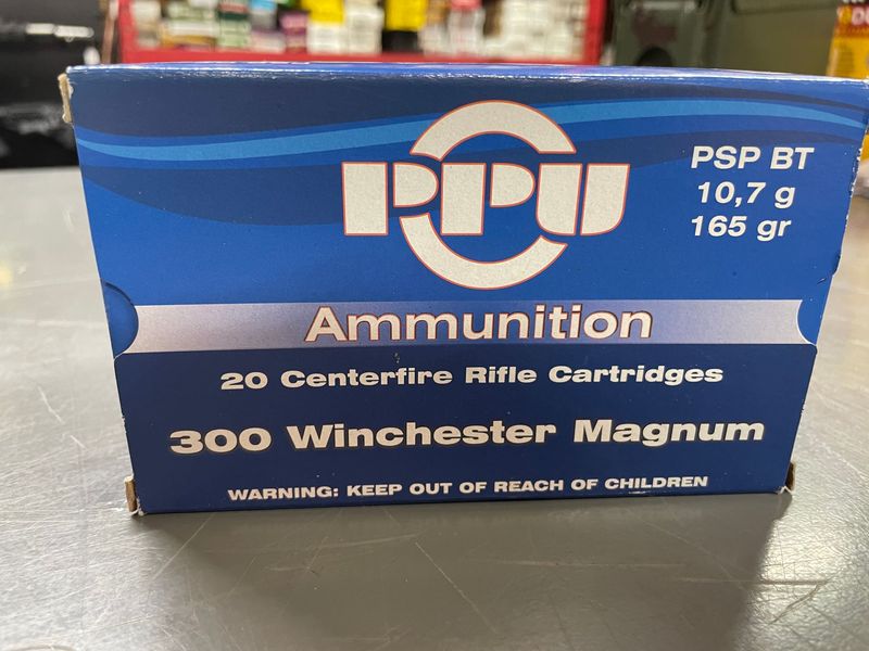 PPU 300 Winchester Magnum, Soft Point Boat Tails, 165gr. 20/box