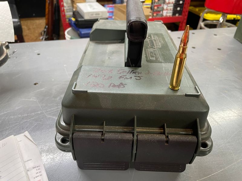 Sellier & Bellot 308 Winchester, 147gr FMJ. 120 rounds loose packed, includes ammo can