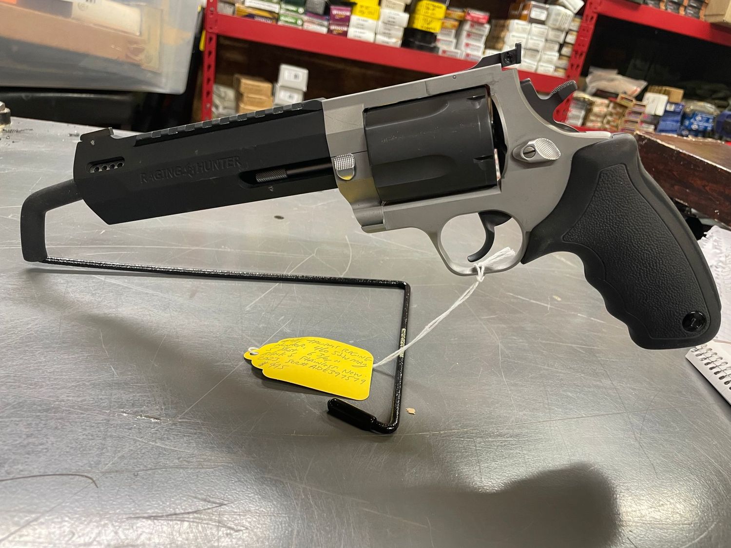 Taurus Raging Hunter, Model 460. 6 3/4 inch, 5 shot 460 mag, 454 Casull, 45 Colt, or 45 Schofield. Like new/unfired, 2023 Taurus Raging Hunter, Model 460. 6 3/4 inch, 5 shot 460 mag, 454 Casull, 45 Colt, or 45 Schofield. Like new/unfired, 2023