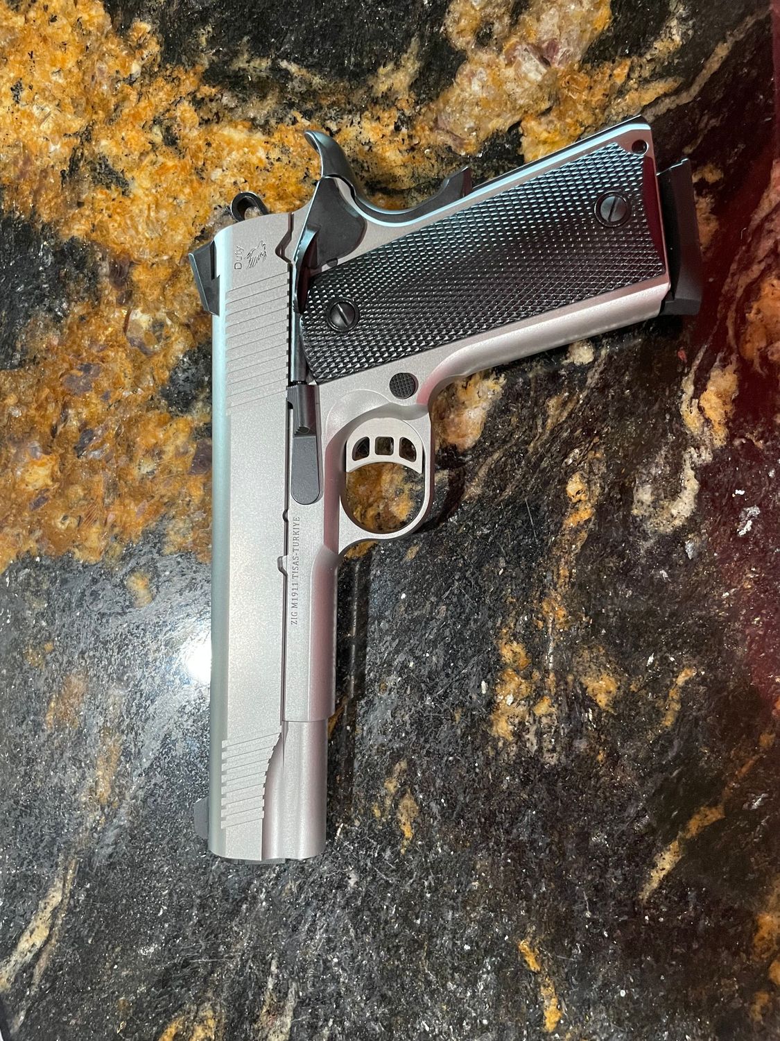 Tisas 1911 45 acp, 5 inch. stainless steel, 1 mag, 2021 New/Unfired